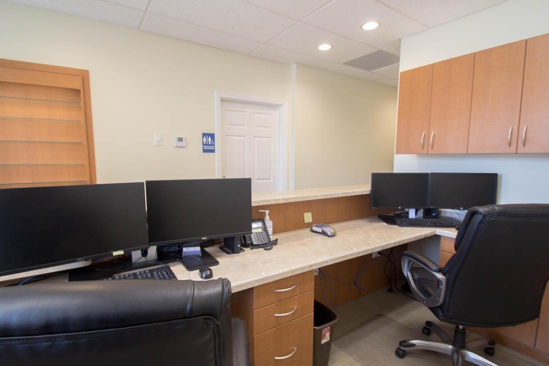 Reception area at Glen Lake Dental in Goffstown NH