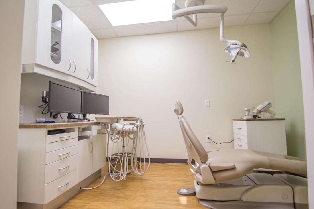 Patient treatment room at dental office in Goffstown NH